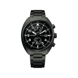 Montre Citizen homme chronographe acier noir- MATY