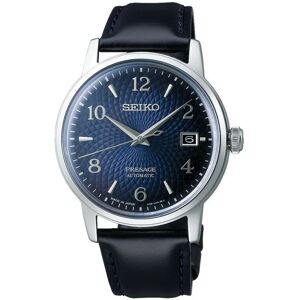 Montre Seiko Presage homme automatique acier cuir bleu- MATY