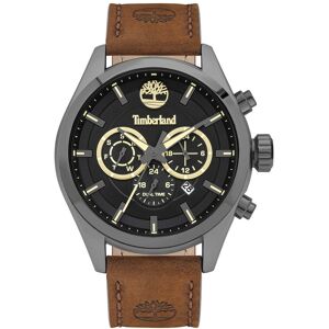 Montre Timberland homme acier cuir marron- MATY