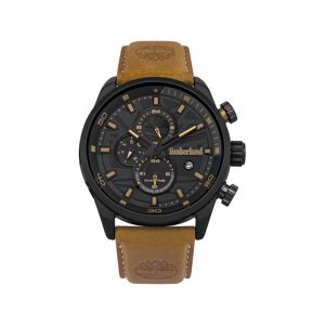 Montre Timberland homme acier cuir marron- MATY