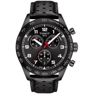 Montre Tissot homme chronographe acier bracelet cuir noir- MATY