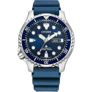 Montre Citizen homme acier bracelet caoutchouc bleu- MATY