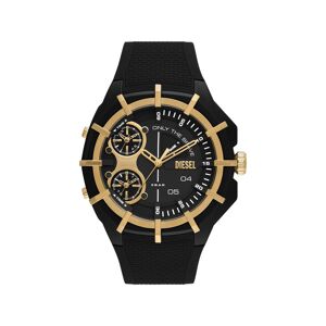 Montre DIESEL homme acier noir bracelet plastique noir- MATY