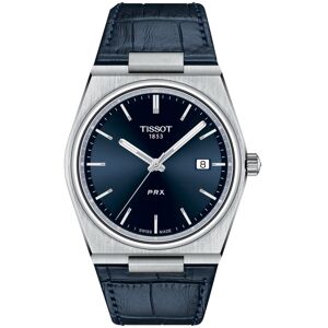 Montre TISSOT homme acier bracelet cuir bleu- MATY