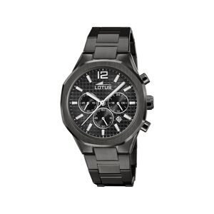 Montre LOTUS Excellent homme chronographe acier noir- MATY