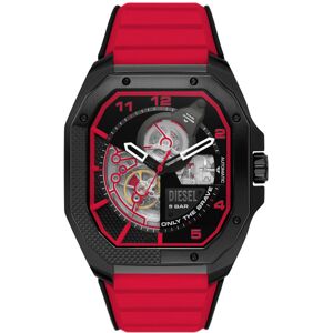 Montre DIESEL Flayed homme acier noir bracelet silicone multicolore- MATY