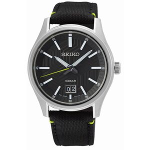 Montre SEIKO sport homme acier bracelet nylon noir- MATY