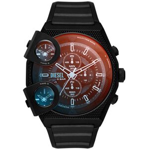 Montre DIESEL Sideshow homme acier noir bracelet silicone noir- MATY