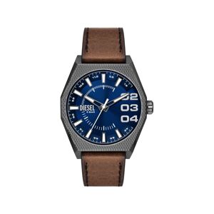 Montre DIESEL scraper homme bracelet cuir marron- MATY