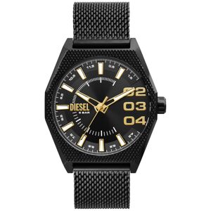 Montre DIESEL scraper homme bracelet acier inoxydable noir- MATY