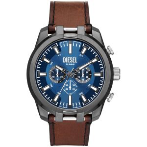 Montre DIESEL split homme bracelet cuir marron- MATY