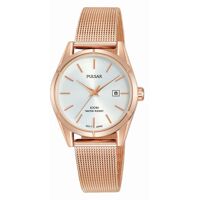 Montre Pulsar femme acier doré rose milanais- MATY