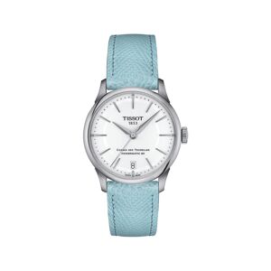 Montre TISSOT t-classic femme automatique acier bracelet cuir bleu- MATY