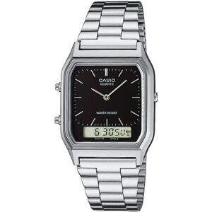 Montre CASIO vintage edgy homme bracelet acier argent- MATY