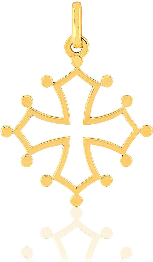 Pendentif croix Occitane or jaune 375- MATY