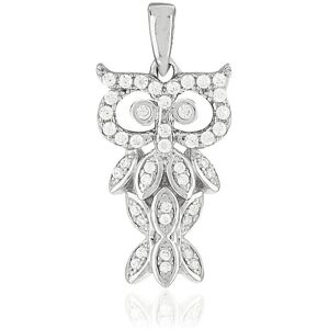 Pendentif argent 925 chouette zirconias- MATY