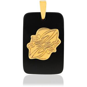 Pendentif MATY GEMEAUX Or 375 jaune Onyx noir- MATY