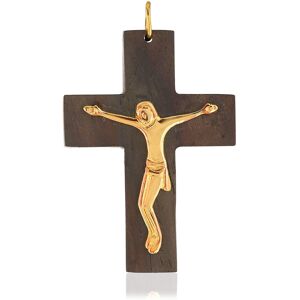 MATY OUTLET -Pendentif croix or 375 jaune bois Crucifix