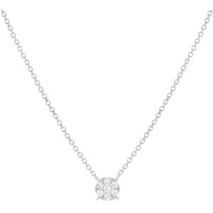 Collier or blanc 750 diamants synthÃ©tiques 0.10 carat- MATY