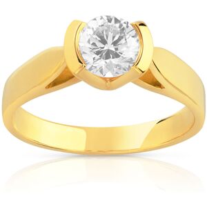 Bague solitaire or 750 jaune diamant synthÃ©tique 0.70 carat- MATY 48,49,50,51,52,53,54,55,56,57,58,59,60,61,62,63,64,65,66