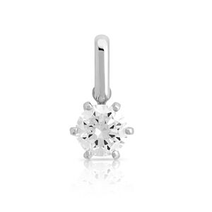 Pendentif or 750 blanc diamant 0.50 carat H/SI- MATY