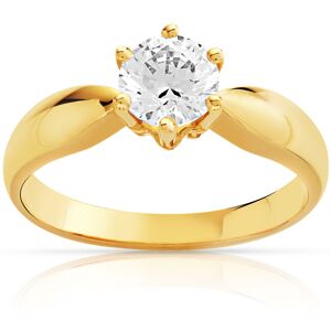 Bague solitaire or 750 jaune dia 70/100e ct H/SI- MATY 48,49,50,51,52,53,54,55,56,57,58,59,60,61,62