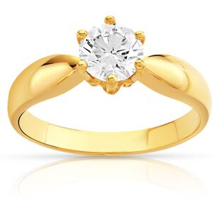 Bague solitaire or 750 jaune dia 80/100e ct H/SI- MATY 48,49,50,51,52,53,54,55,56,57,58,59,60,61,62