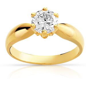 Bague solitaire or 750 jaune diamant 1 carat- MATY 48,49,50,51,52,53,54,55,56,57,58,59,60,61,62