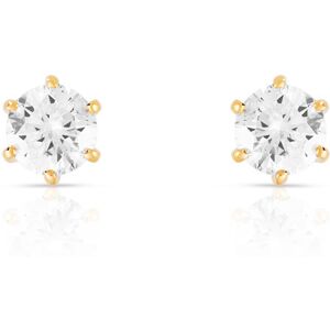 Boucles d'oreilles or 750 jaune diamant- MATY