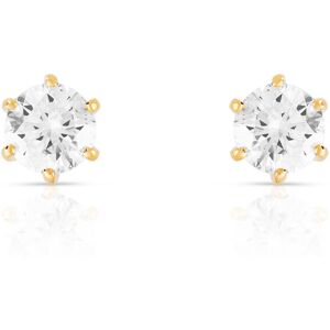 Boucles d'oreilles or 750 jaune diamant H/P1- MATY