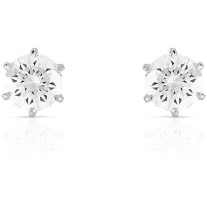 Boucles d'oreilles or 750 blanc diamant H/P1- MATY