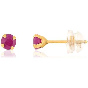 Boucles d'oreilles or jaune 375 rubis- MATY