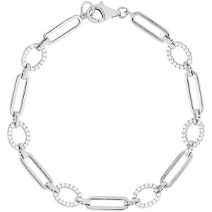 Bracelet argent 925, zirconias 19 cm- MATY