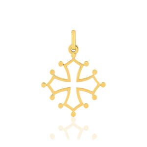 Pendentif croix Occitane or jaune 375- MATY