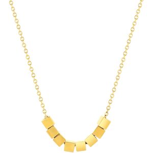 Collier acier dorÃ© jaune cube 47 cm- MATY