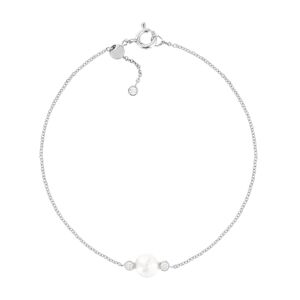 Bracelet argent 925 perle de culture zirconias 19 cm- MATY