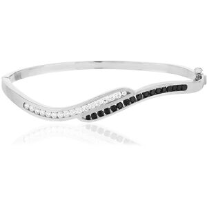 Bracelet argent 925 rigide zirconias 60 mm- MATY