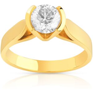 Solitaire or 750 diamant 1 carat H/P1- MATY 48,49,50,51,52,53,54,55,56,57,58,59,60,61,62,63,64,65,66