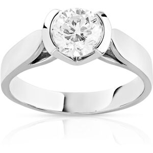 Solitaire or blanc 750 diamant 1 carat H/P1- MATY 48,49,50,51,52,53,54,55,56,57,58,59,60,61,62,63,64,65,66