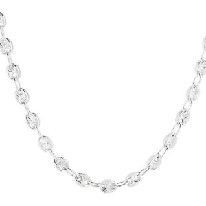 Collier argent 925 maille grain de cafÃ© 45 cm- MATY