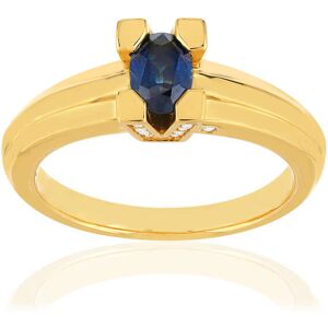 Bague VAN BRILL or jaune 750, saphir, diamants.- MATY 49-50,51-52,53-54,55-56,57-58,59-60,61-62