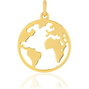 Pendentif or jaune 375 motif globe terrestre- MATY