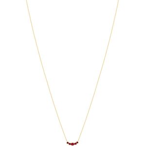 Collier or jaune 375 rubis 43 cm- MATY