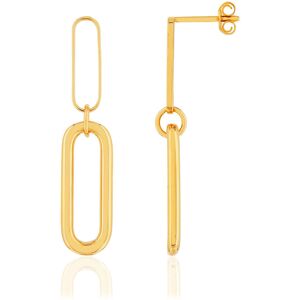 Boucles d'oreilles plaquÃ© or maille trombone- MATY