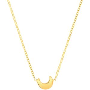 Collier or 375 jaune, motif croissant de lune 45 cm- MATY