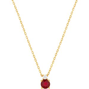 Collier or 375 jaune rubis zirconia, 45 cm- MATY