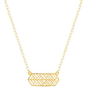 Collier or jaune 750 45 ar 42 motif gÃ©omÃ©trique- MATY