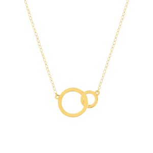 Collier or jaune 750 45 cm motif 2 anneaux entrelacÃ©s- MATY