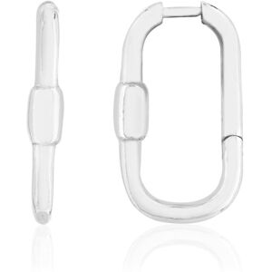 Boucles d'oreilles argent 925 motif fermoir Ã  visser rectangulaire- MATY