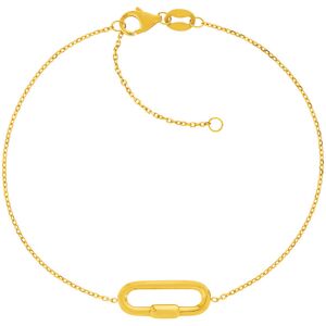 Bracelet or jaune 375 motif fermoir Ã  visser ovale 19 cm- MATY